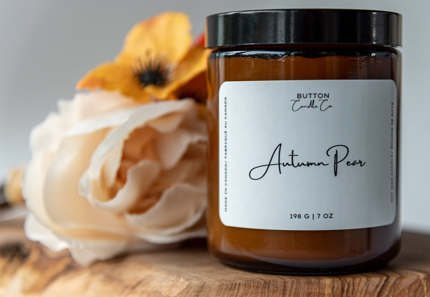 Autumn Pear Candle Amber Jar 7oz