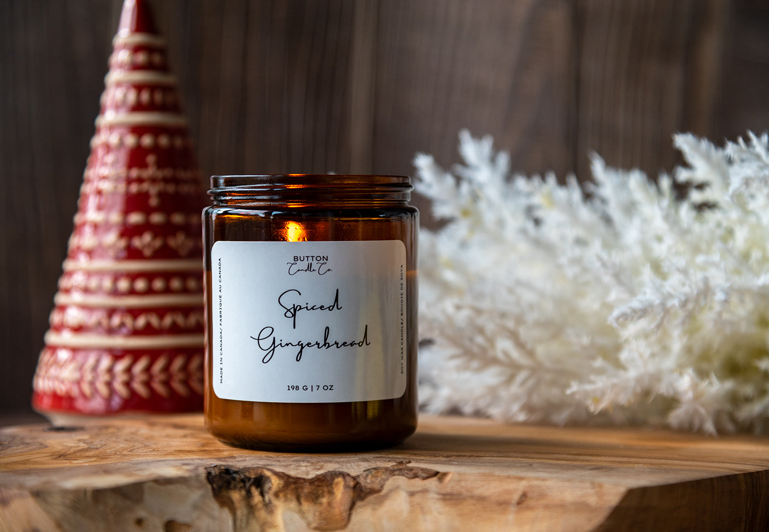 Spiced gingerbread candles