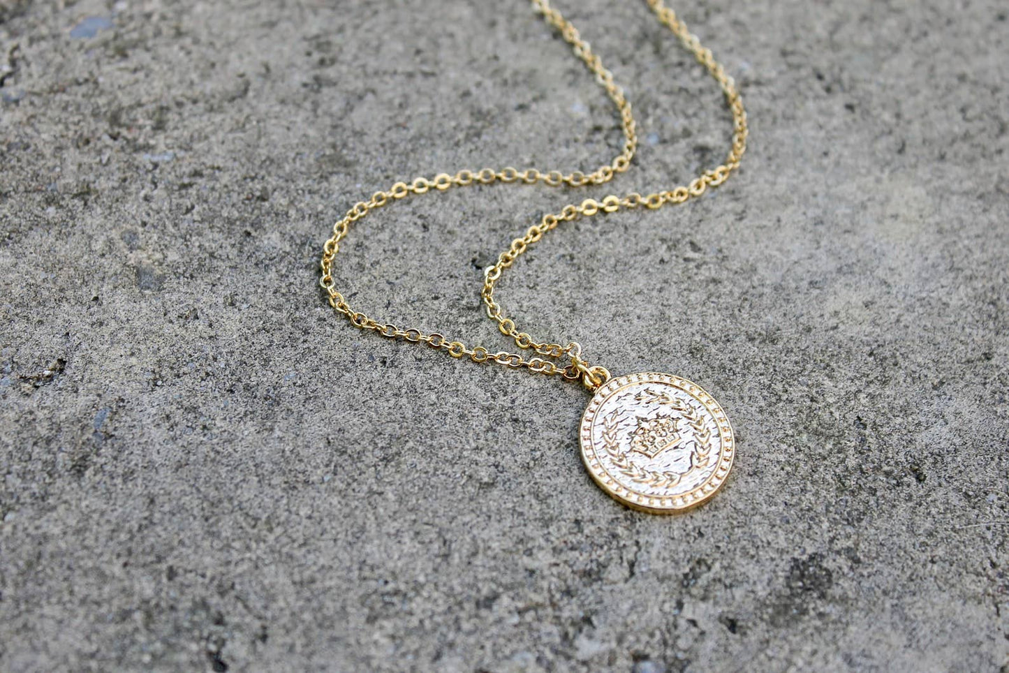Crown Coin Necklace