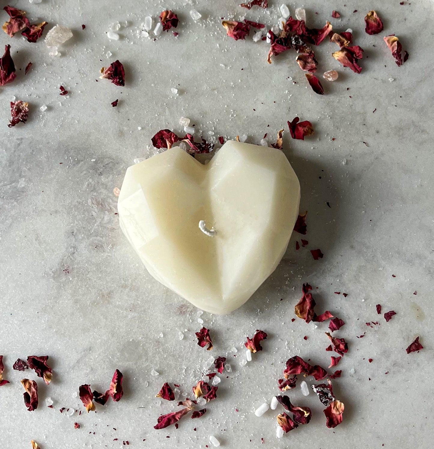 Unscented Heart-Shaped Candle