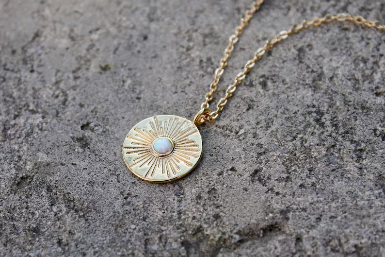 Opal Sunburst Necklace